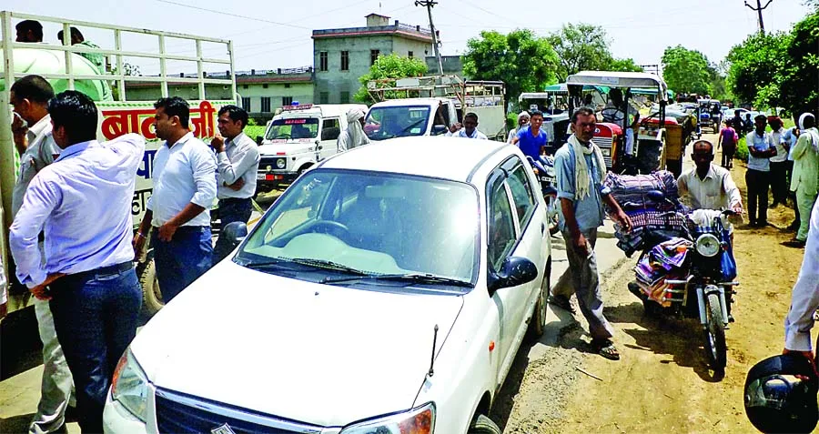 नरवाना-टोहाना मार्ग दो घंटे जाम