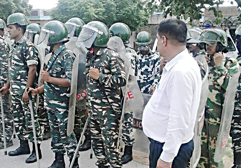 इनैलो प्रदर्शन को लेकर चप्पे-चप्पे पर जवान तैनात