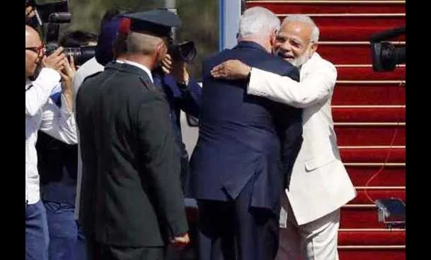 इजरायल: नेतन्याहू ने किया मोदी का भव्य स्वागत
