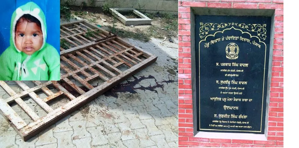 मासूम पर गिरा दो क्विंटल का गेट, मौत