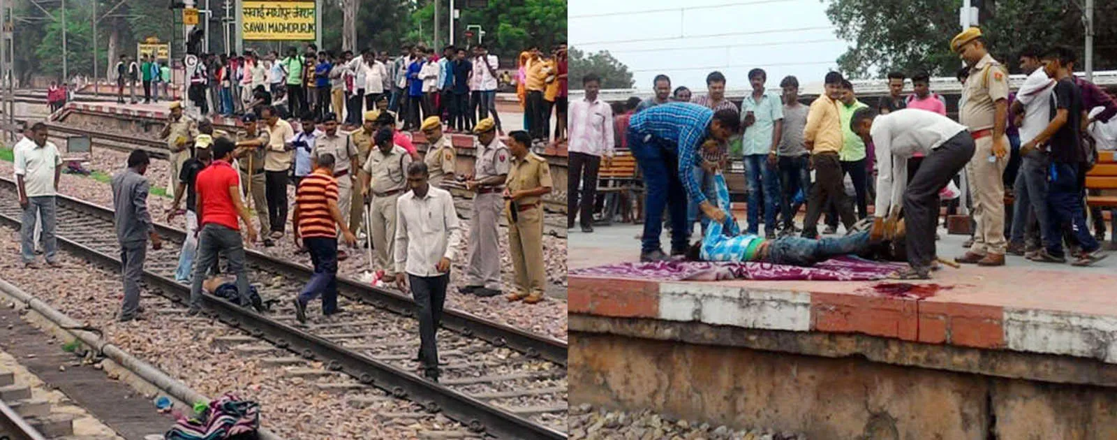 ट्रेन की चपेट में आने से 5 लोगों की मौत