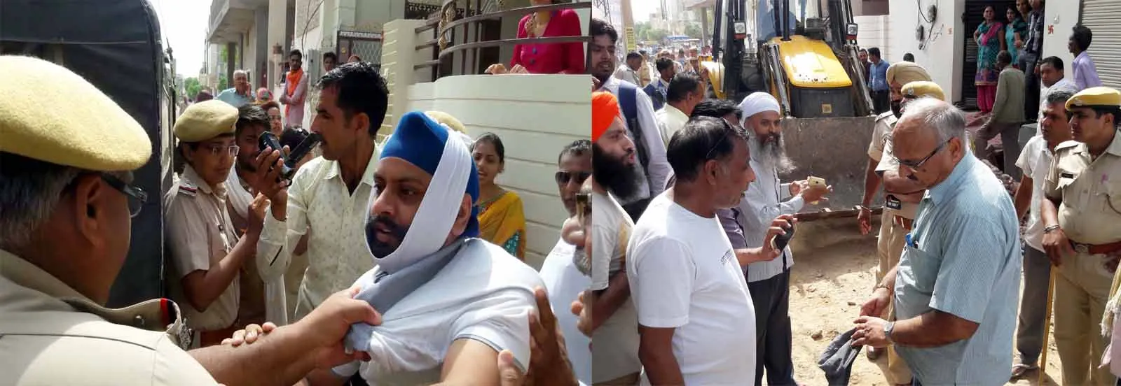 अतिक्रमण हटाने के दौरान उलझे, आधा दर्जन काबू