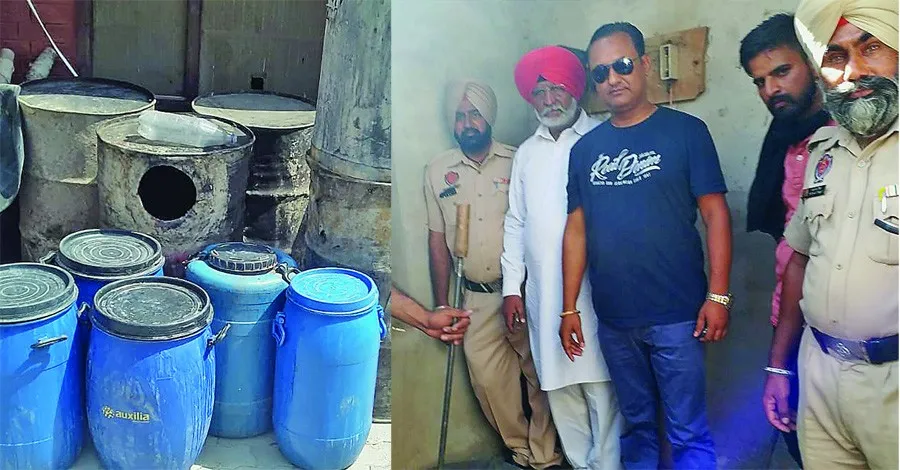 35 हजार लीटर कच्ची शराब (लाहन) बरामद