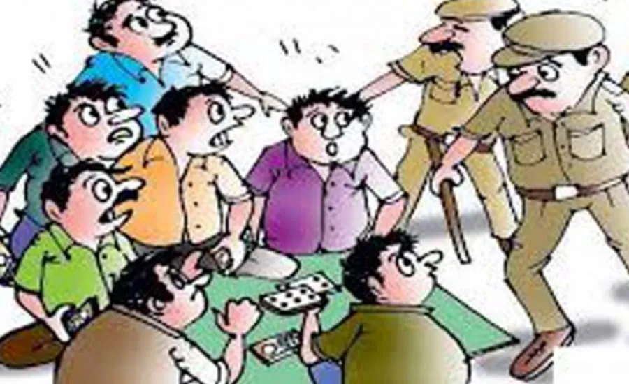 जुए के फड पर छापा, पुलिस गिरफ्त में 28 जुआडी