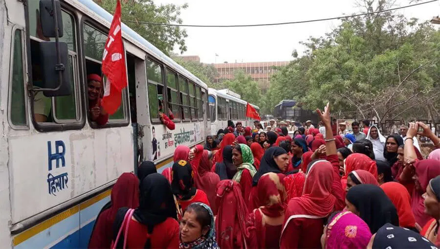 आशा वर्कर्स ने चलाया जेल भरो आंदोलन