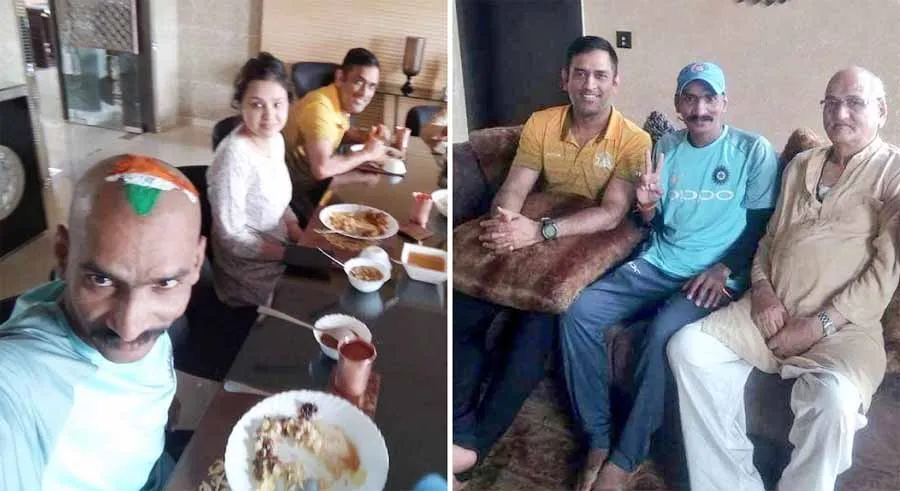 धोनी ने की क्रिकेट फैन सुधीर की मेहमान नवाज़ी