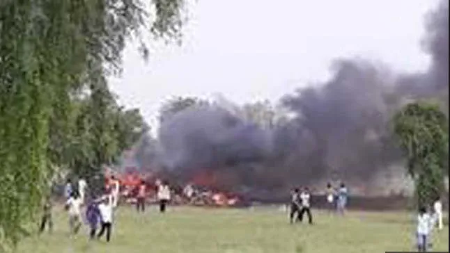 वायुसेना का लड़ाकू विमान मिग-27 दुर्घटनाग्रस्त
