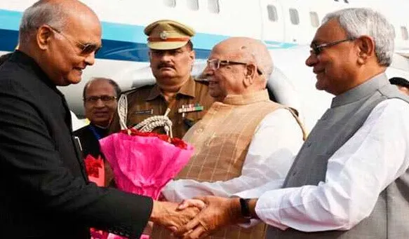 पटना पहुंचे राष्ट्रपति रामनाथ कोविंद