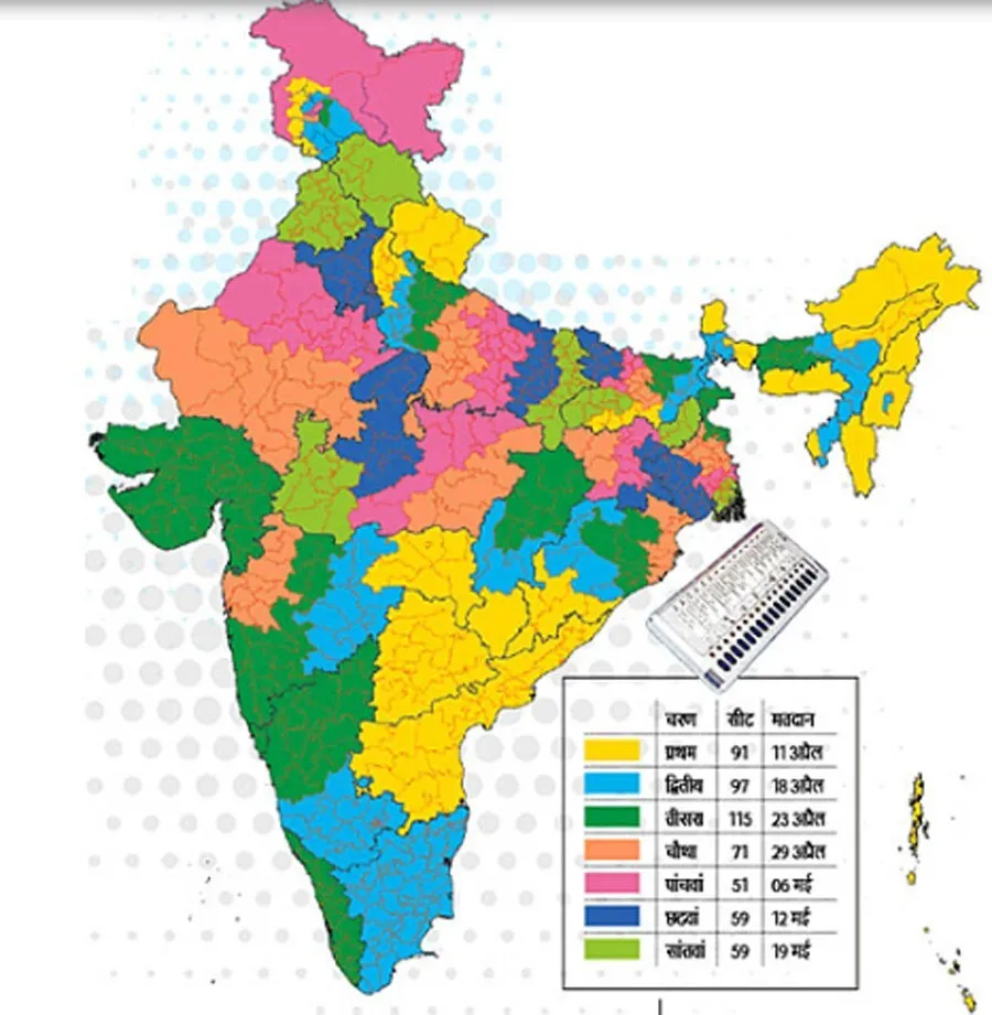 Lok Sabha Election : 20 राज्‍यों की 91 लोकसभा सीट पर मतदान शुरू