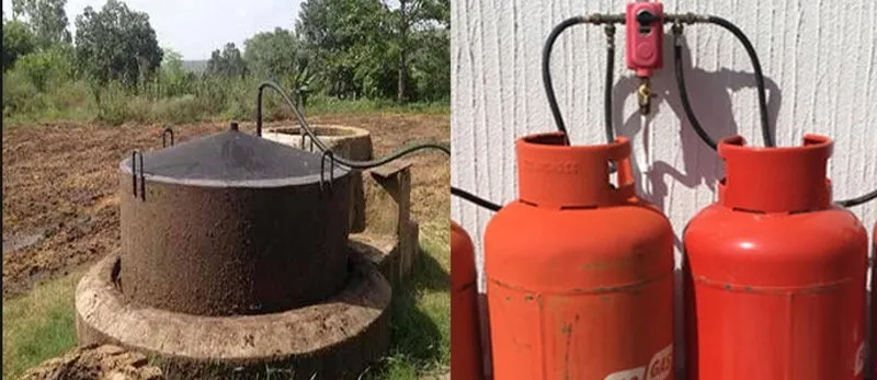 हिसार के नया गांव में गोबर गैस संयंत्र स्थापित
