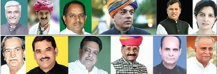 राजस्थान में कांग्रेस के कई दिग्गज नेता चुनाव हारे