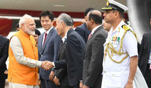 जी 20 में भाग लेने मोदी पहुंचे ओसाका, भव्य स्वागत