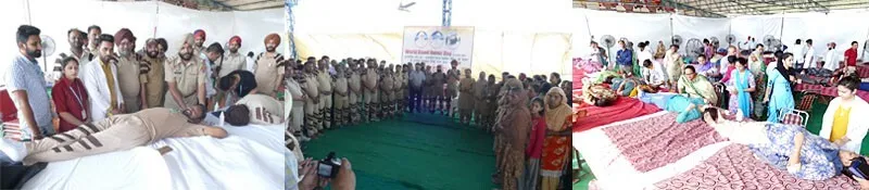 विभिन्न अस्पतालों की पहुंची टीमों ने एकत्रित किया 490 यूनिट रक्त