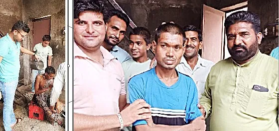 हजारों की भीड़ में मंदबुद्धि के लिए बढ़े डेरा अनुयायियों के हाथ