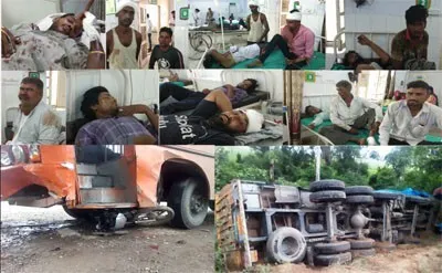 दो सड़क हादसों में पाँच की मौत, दो दर्जन घायल