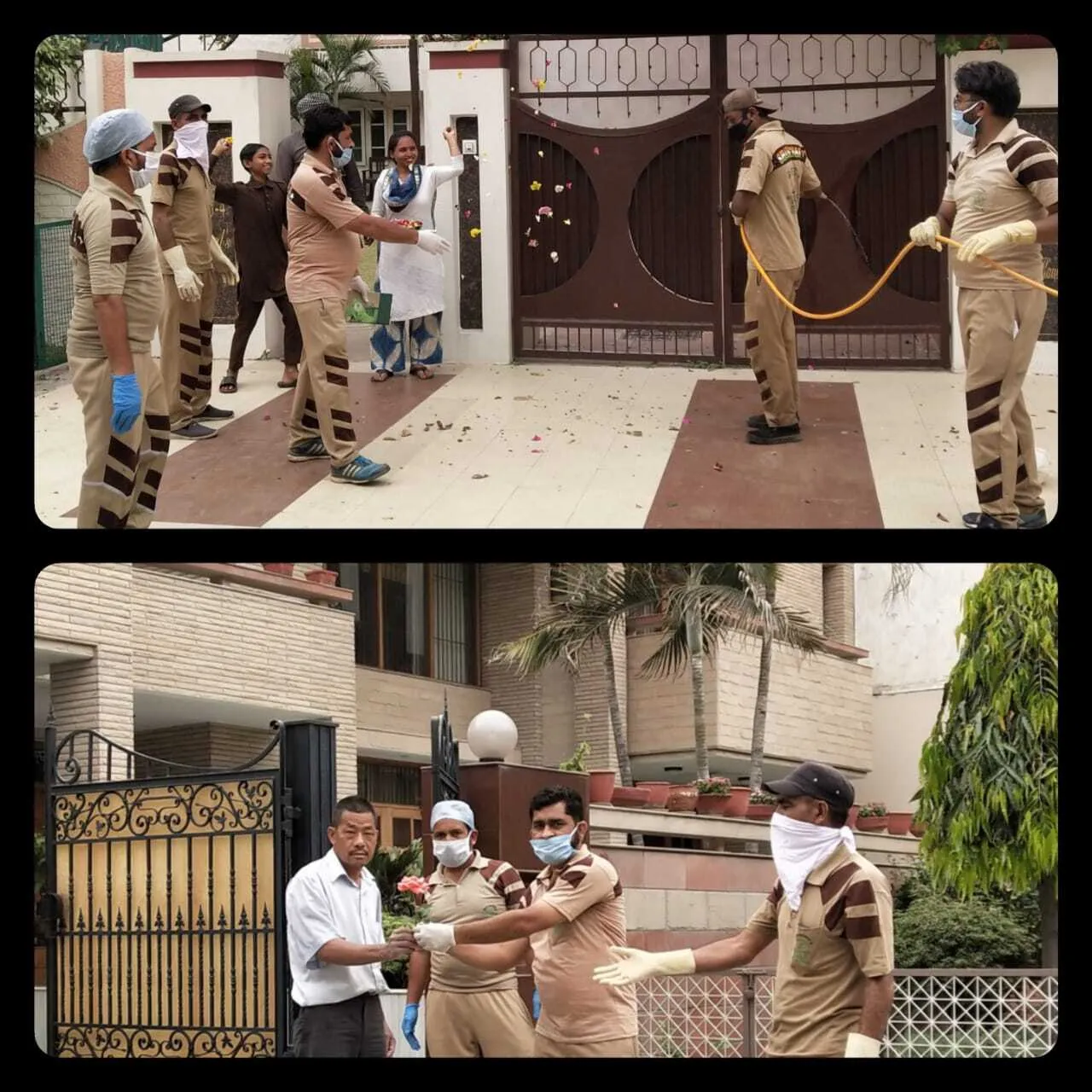 तालियां व फूलों की बारिश कर बढ़ाया डेरा श्रद्धालुओं का हौसला