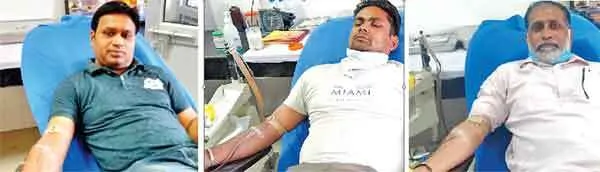 सराहनीय। डेरा श्रद्धालु खुद ब्लड बैंक में पहुंचकर कर रहे रक्तदान
