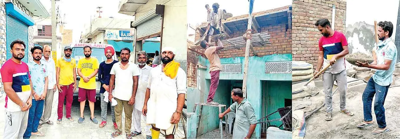 सेवा का जुनून : बुजुर्ग के घर की छत का लगाया लैंटर