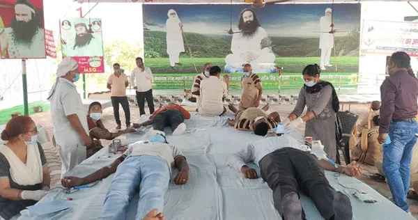 भिवानी की साध-संगत ने किया 25 यूनिट रक्तदान