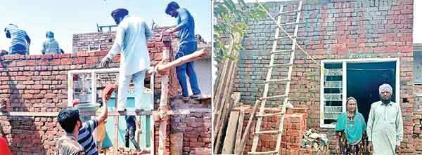 साध-संगत ने सेवा कार्य कर दो दिनों में बनाकर दिया पक्का आशियाना