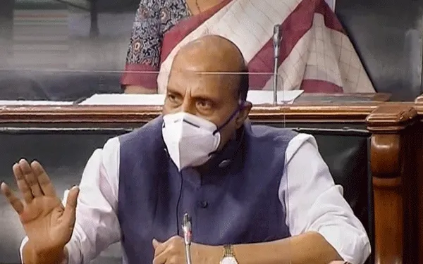 लोकसभा: चीन के साथ विवाद शांति से हल करने के लिए प्रतिबद्ध: राजनाथ