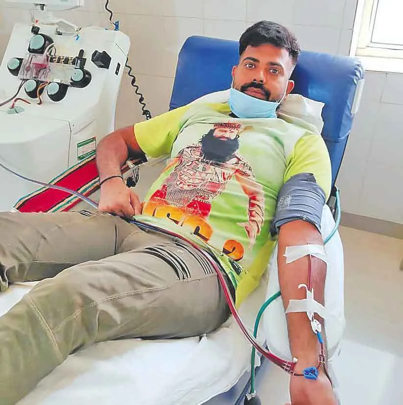 हैप्पी इन्सां ने प्लेटलेट्स डोनेट कर पेश की इंसानियत