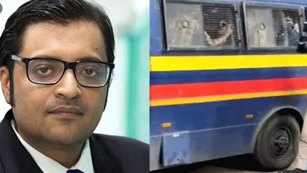 पुलिस ने अर्नब गोस्वामी को हिरासत में लिया