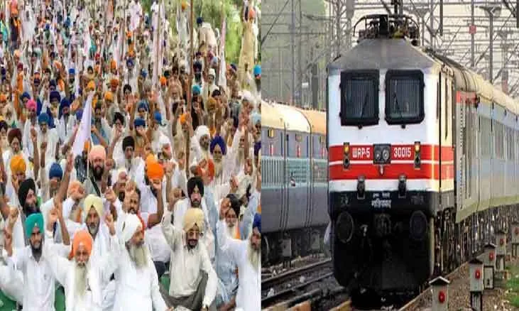 किसान आंदोलन के चलते रेलवे को 22 सौ करोड़ से अधिक का नुक्सान