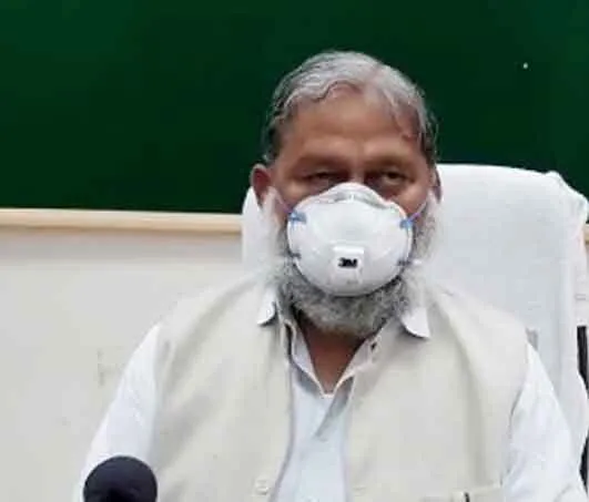 हरियाणा के स्वास्थ्य मंत्री अनिल विज कोरोना पॉजिटिव