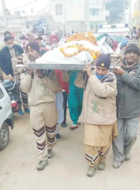 किसान हवा सिंह इन्सां की पार्थिव देह मेडिकल रिसर्च हेतु दान