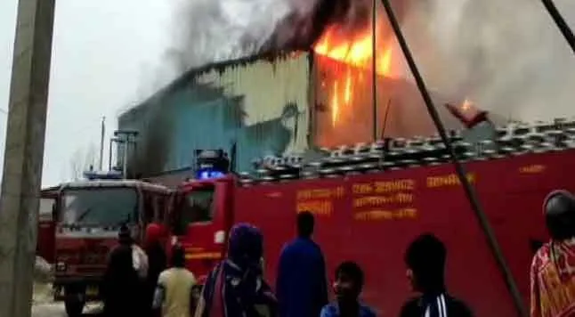 एपीआईपी कंपनी में आग लगने से नुकसान