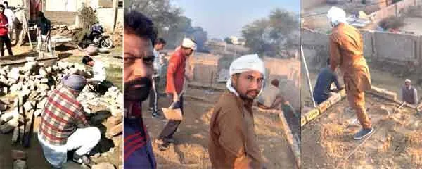 डेरा श्रद्धालुओं ने मात्र सात घंटे में बनाकर दी विधवा को छत