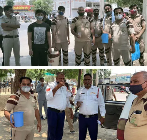 शाह सतनाम जी ग्रीन एस वेलफेयर फोर्स विंग के सेवादारों ने कोविड रोकथाम किटे की वितरित