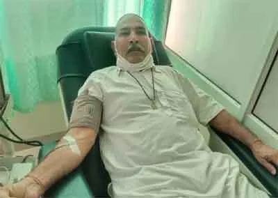 फादर्स-डे पर डेरा श्रद्धालुओं ने किया रक्तदान