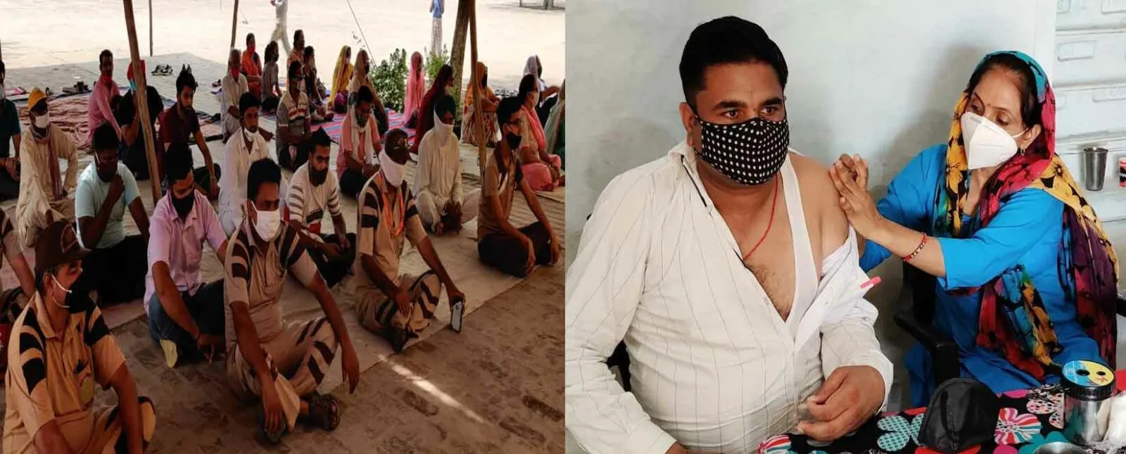 कोरोना से जंग। शाह मस्ताना जी धाम में लगा वैक्सीनेशन कैंप