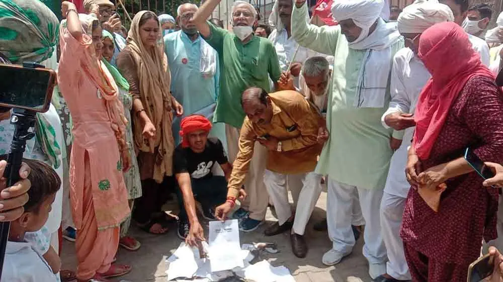 कृषि कानूनों के विरोध में प्रदेशभर में किसानों ने मनाया संपूर्ण क्रांति दिवस