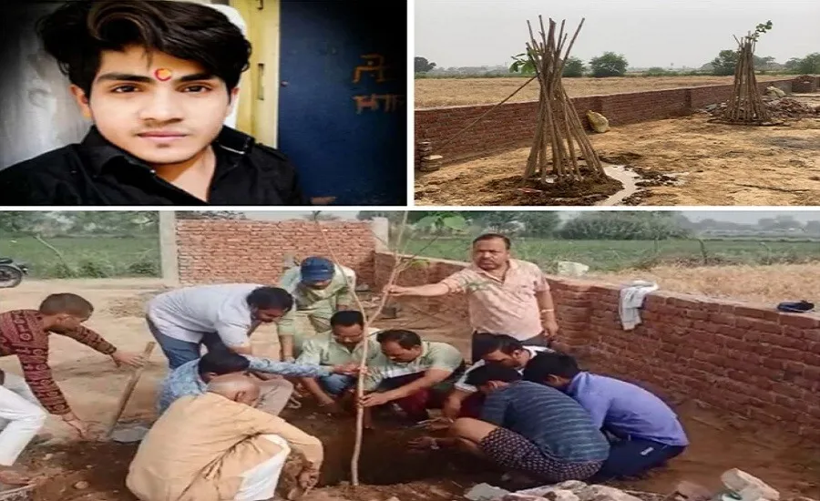 करहल ब्लॉक के 15 मेंबर आनंद कुमार सोनी इन्सां ने पेश की मिसाल, बेटे की अस्थियों पर किया पौधारोपण