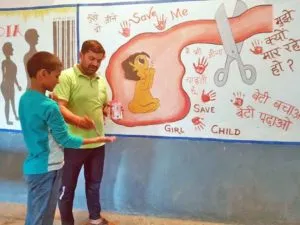 Art teacher Pradeep Malik