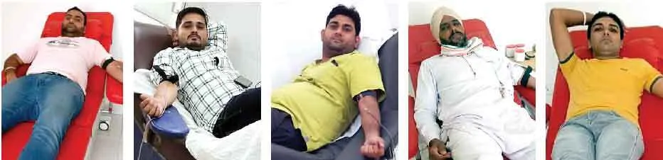 मरीज के इलाज के लिए किया पांच यूनिट रक्तदान