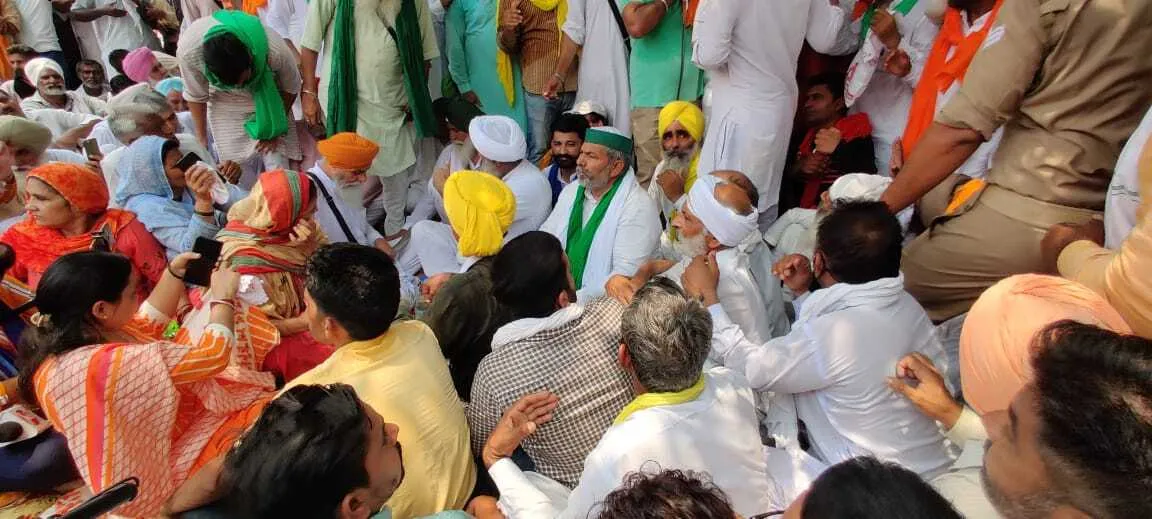 सरसा पहुंचे राकेश टिकैत: किसान करेंगे एस पी ऑफिस का घेराव
