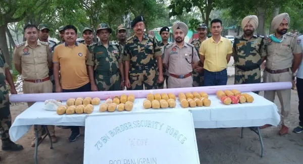 पंजाब की अंतरराष्ट्रीय सीमा पर 40 किलो हेरोइन बरामद