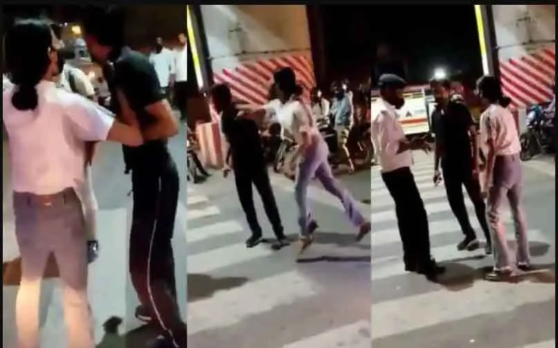 लड़की ने ड्राइवर को पीटा, गिरफ्तारी के डर से बोली- मुझे दिमाग की है समस्या