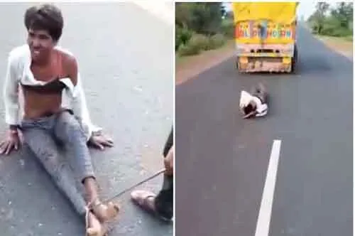 व्यक्ति को वाहन से बांधकर खींचने का मामला, मुख्य आरोपी का मकान ढहाया गया
