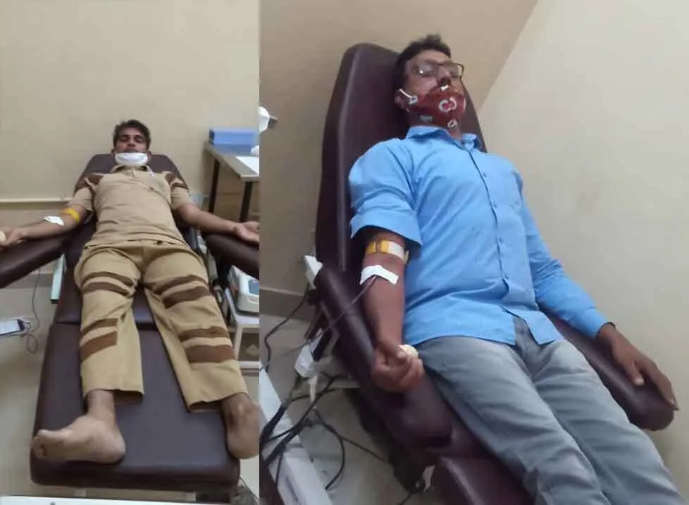 बीमारी से पीड़ित के इलाज में रक्तदान कर बचाई जान