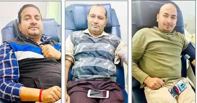 दो सगे भाइयों सहित चार ने किया जरुरतमंद के लिए खूनदान