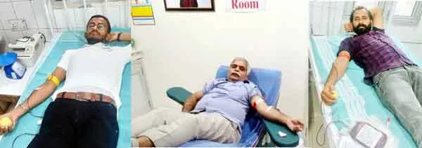 खून की कमी को पूरा कर रहे डेरा अनुयायी