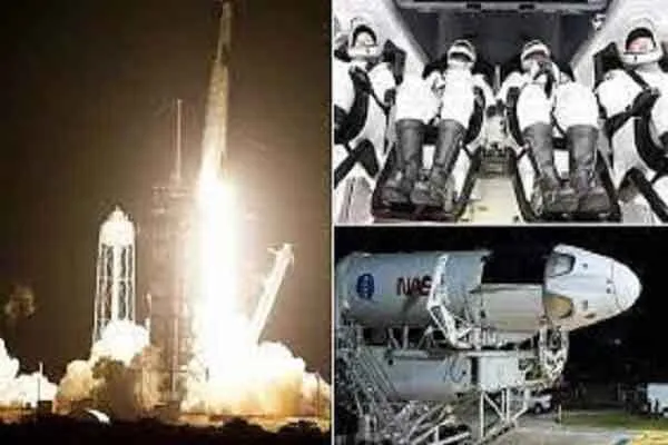 स्पेसएक्स के यान से इंटरनेशनल स्पेस स्टेशन रवाना हुए चार अंतरिक्ष यात्री