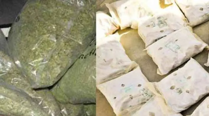 15 लाख की 53 किलो 520 ग्राम गांजा तथा 405 ग्राम अफीम सहित 2 गिरफ्तार