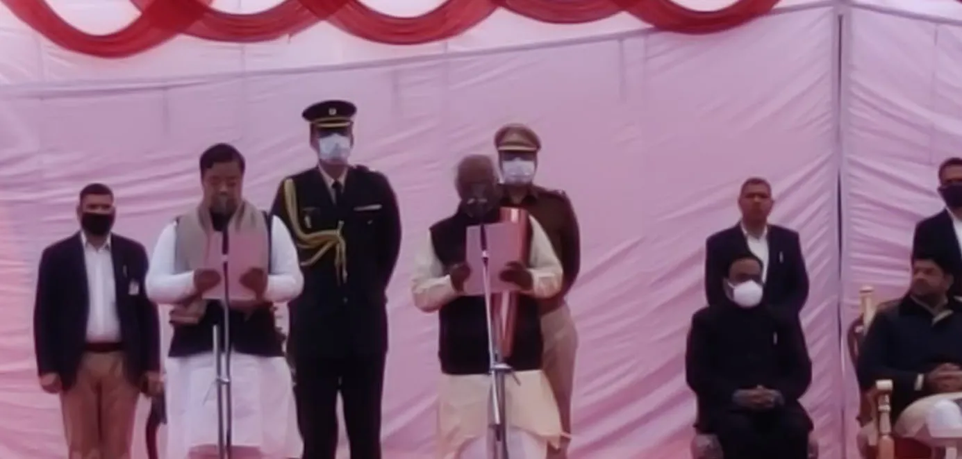 हरियाणा मंत्रिमंडल विस्तार: जेजेपी के बबली व भाजपा के कमल गुप्ता ने ली मंत्री पद की शपथ