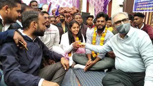 सीडीएलयू गेट पर छात्र संगठन का चल रहा धरना समाप्त